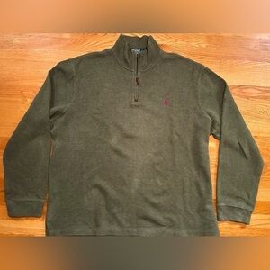Polo Ralph Lauren Quarter Zip Green Pullover Sweater XXL